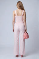 Smocked Waist Linen Pants
