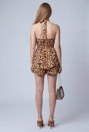 Vixen Leopard Halter Corset Romper