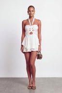 Cut Out Crepe Halter Neck Romper