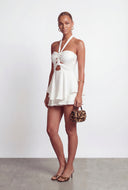 Cut Out Crepe Halter Neck Romper