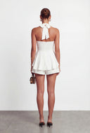 Cut Out Crepe Halter Neck Romper