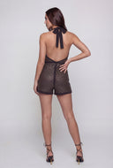Azari Rhinestone Halter Romper