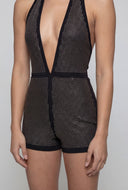Azari Rhinestone Halter Romper