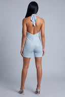 Azari Rhinestone Halter Romper