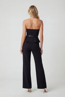 Pleated Peplum Jumpsuit