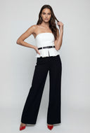 Pleated Peplum Jumpsuit