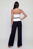 Pleated Peplum Jumpsuit