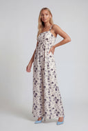 Floral Gauze Knit Wide-Leg Jumpsuit