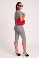Striped Polo Capri Jumpsuit