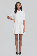 Button Front Tiered Shirt Dress