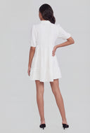 Button Front Tiered Shirt Dress