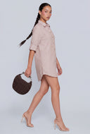 Striped Mini Shirt Dress