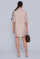 Striped Mini Shirt Dress