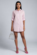 Striped Mini Shirt Dress
