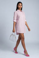 Striped Mini Shirt Dress