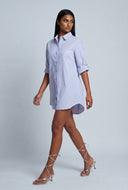 Striped Mini Shirt Dress