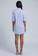 Striped Mini Shirt Dress