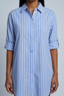 Striped Mini Shirt Dress
