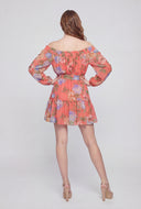 Kimber Floral Tie Waist Off The Shoulder Dress