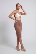 Marianna Color Block Cutout Midi Dress