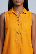 Linen Mini Shirt Dress