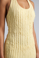 Textured Maxi Halter Dress