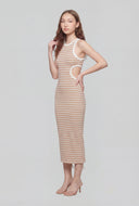 Edith Striped Cutout Tank Dress