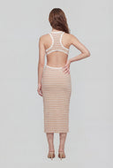 Edith Striped Cutout Tank Dress