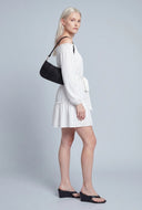 Crepe Tiered Off The Shoulder Dress
