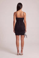 Ruched Notch Neck Mini Dress