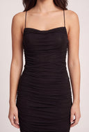 Ruched Criss Cross Back Midi Dress