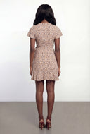 Ditsy Floral Ruffle Faux Wrap Dress
