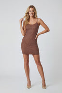 Glam Studded Scoop Mini Dress