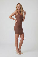 Glam Studded Scoop Mini Dress