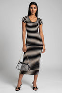 Striped Midi T-Shirt Dress