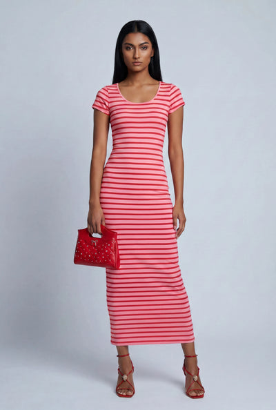 Striped Midi T-Shirt Dress
