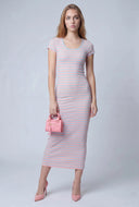 Striped Midi T-Shirt Dress