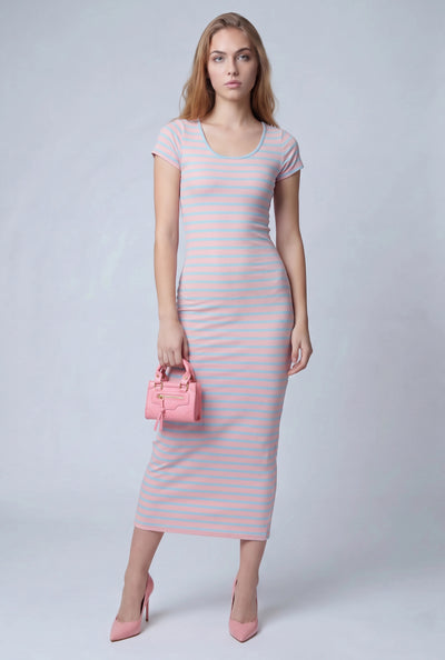 Striped Midi T-Shirt Dress