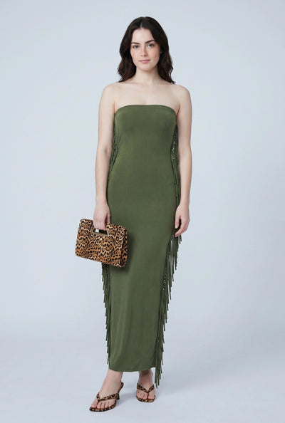Anika Fringe Side Tube Dress