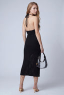 Phoenix Plunge Halter Maxi Dress