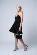 Crochet Insert Tiered Mini Dress