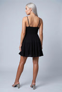 Crochet Insert Tiered Mini Dress