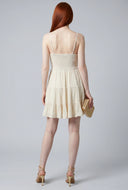 Crochet Insert Tiered Mini Dress