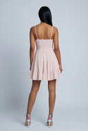 Crochet Insert Tiered Mini Dress
