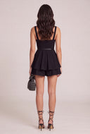 Corset Bodice Belted Mini Dress