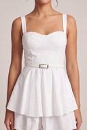 Corset Bodice Belted Mini Dress