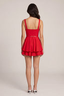 Corset Bodice Belted Mini Dress