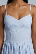 Spaghetti Strap Corset A-Line Dress