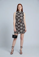 Sleeveless Eyelet Shirt Dress