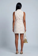 Sleeveless Eyelet Shirt Dress